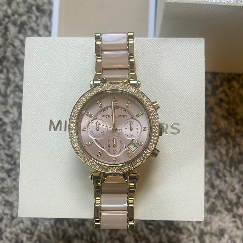 Michael Kors Gold and Pink Women's Watch
